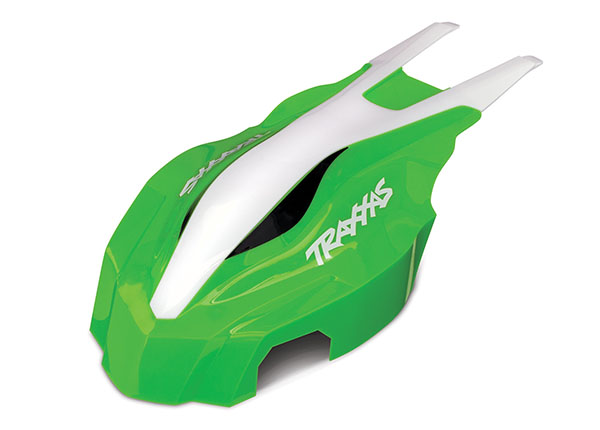 Traxxas CANOPY FRONT GREEN/WHITE ATON