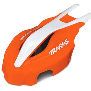 Traxxas CANOPY FRONT ORANGE/WHITE ATON