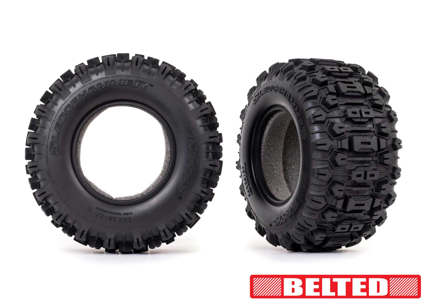 Traxxas TIRES SLDGEHMR AT BELTED/INSRT