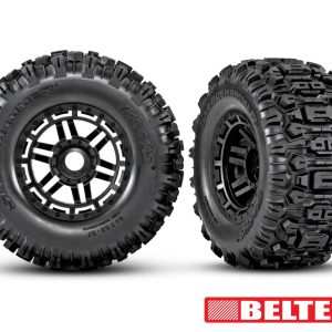 Traxxas T&W BLK WHL W/SLEDGEHMR AT TIRE