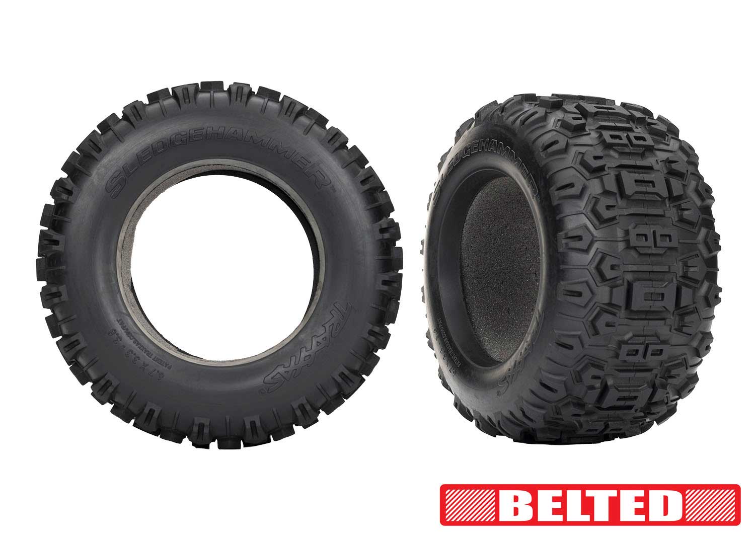 Traxxas TIRES SLDGEHMR BELTED FOAM INSRT