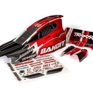 Traxxas BANDIT, BODY, BLK/RED