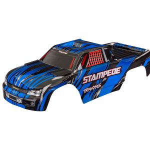 Traxxas BODY STAMPEDE BLUE CLIPLESS