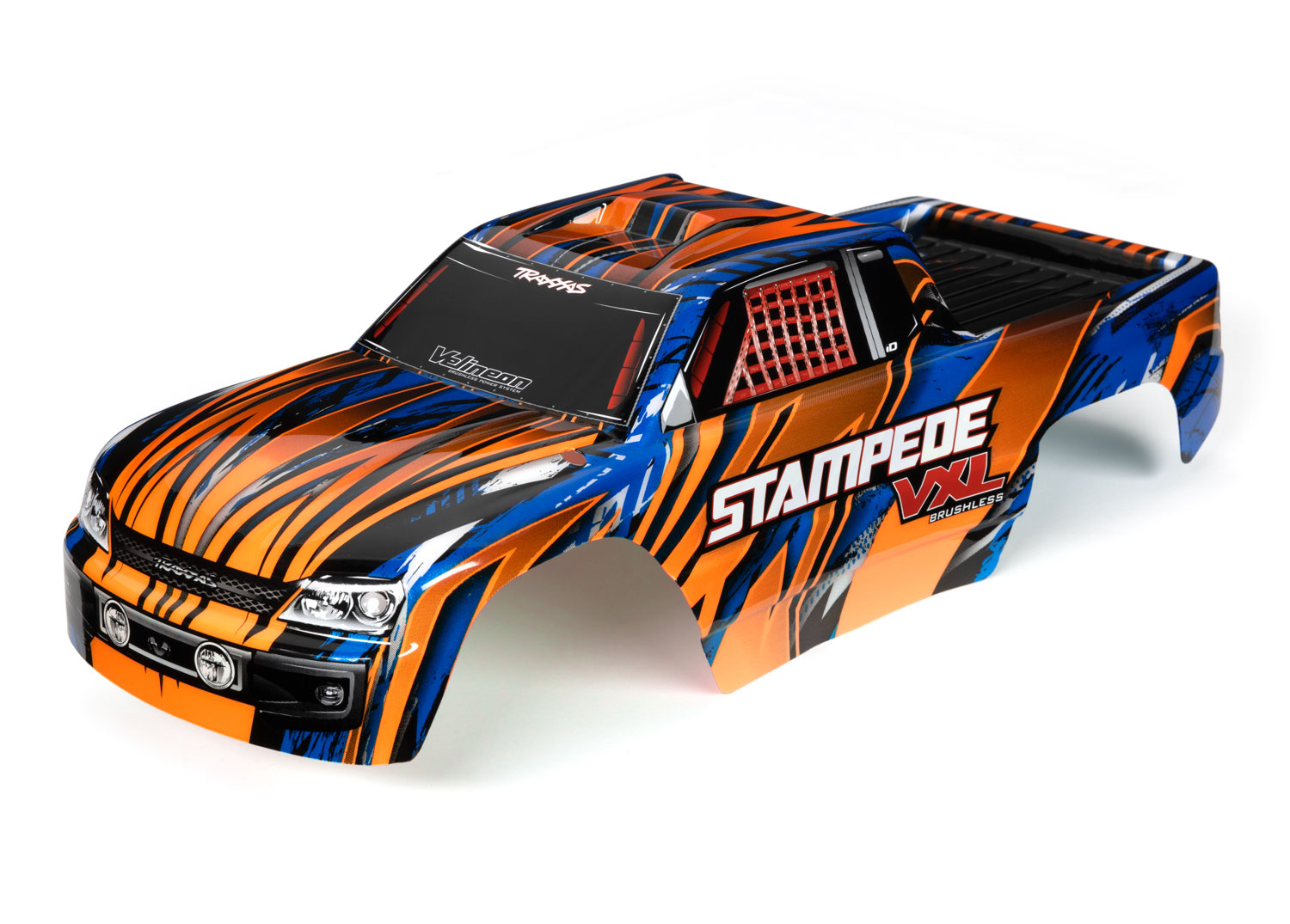 Traxxas STMPD VXL, BODY, ORG/BLU