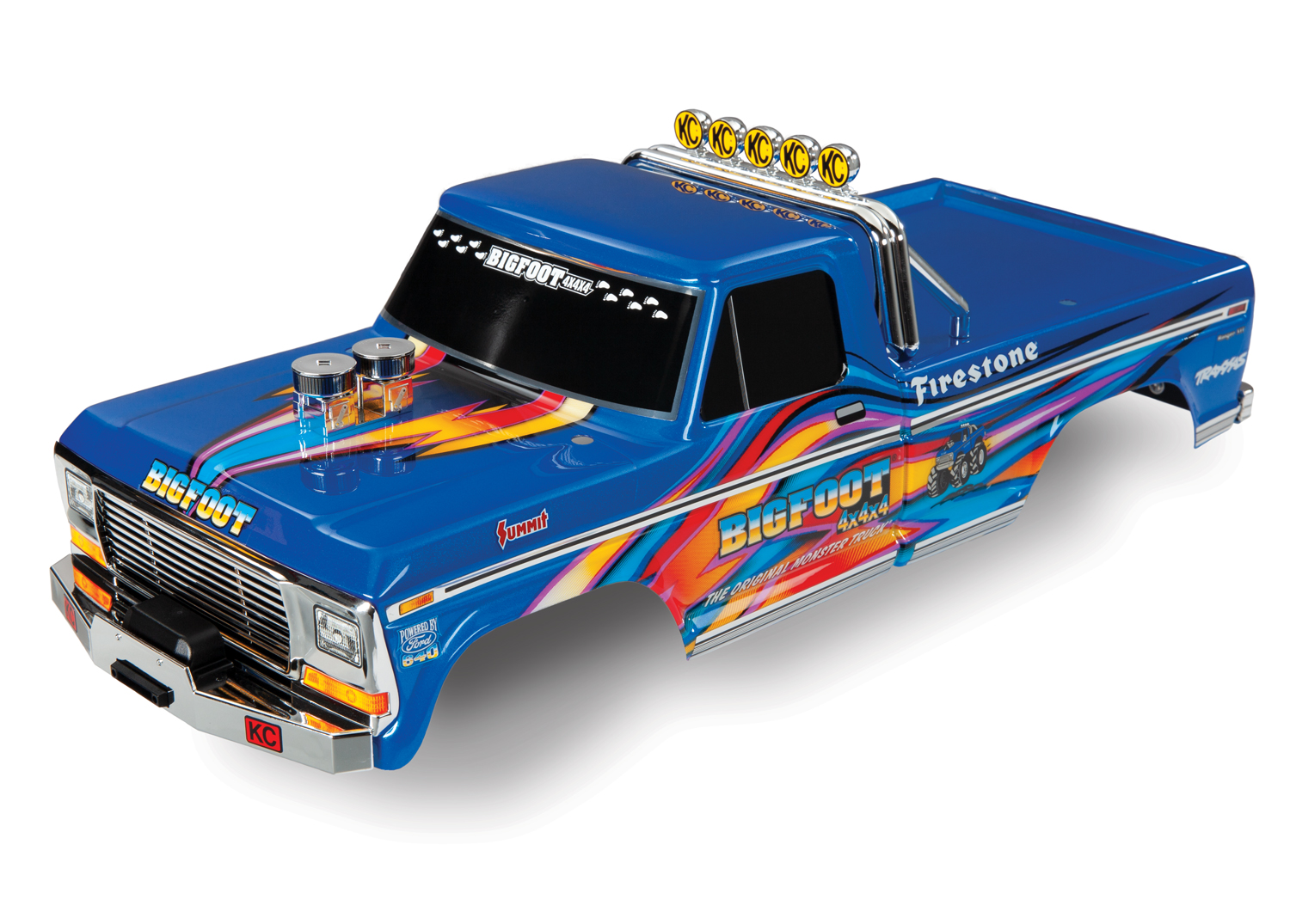 Traxxas BODY, BIGFOOT½ NO. 1 BLUE-X PAINTED