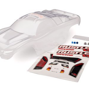 Traxxas BODY RUSTLER VXL CLEAR W/ WING