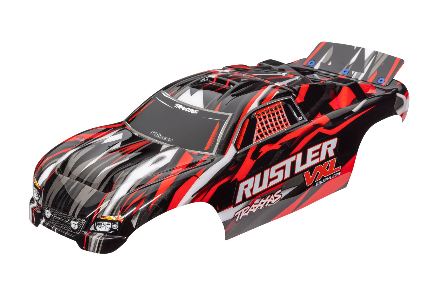 Traxxas RUSTLER VXL, BODY, R/BLK/WHT