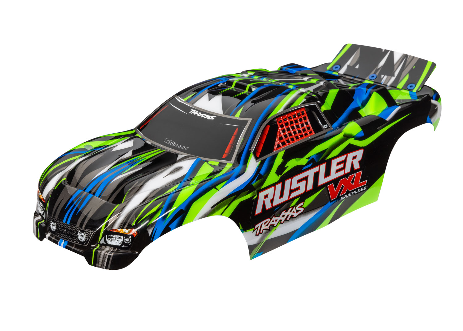 Traxxas RUSTLER VXL, BODY, GRN/BLUE