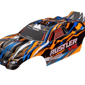 Traxxas RUSTLER VXL, BODY, ORNG/BLUE