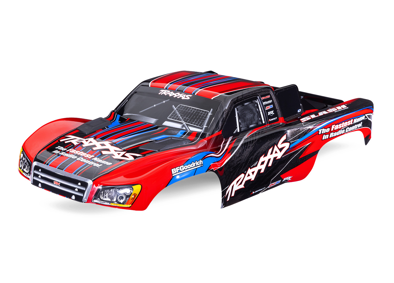 Traxxas BODY SLASH 2WD RED CLIPLESS