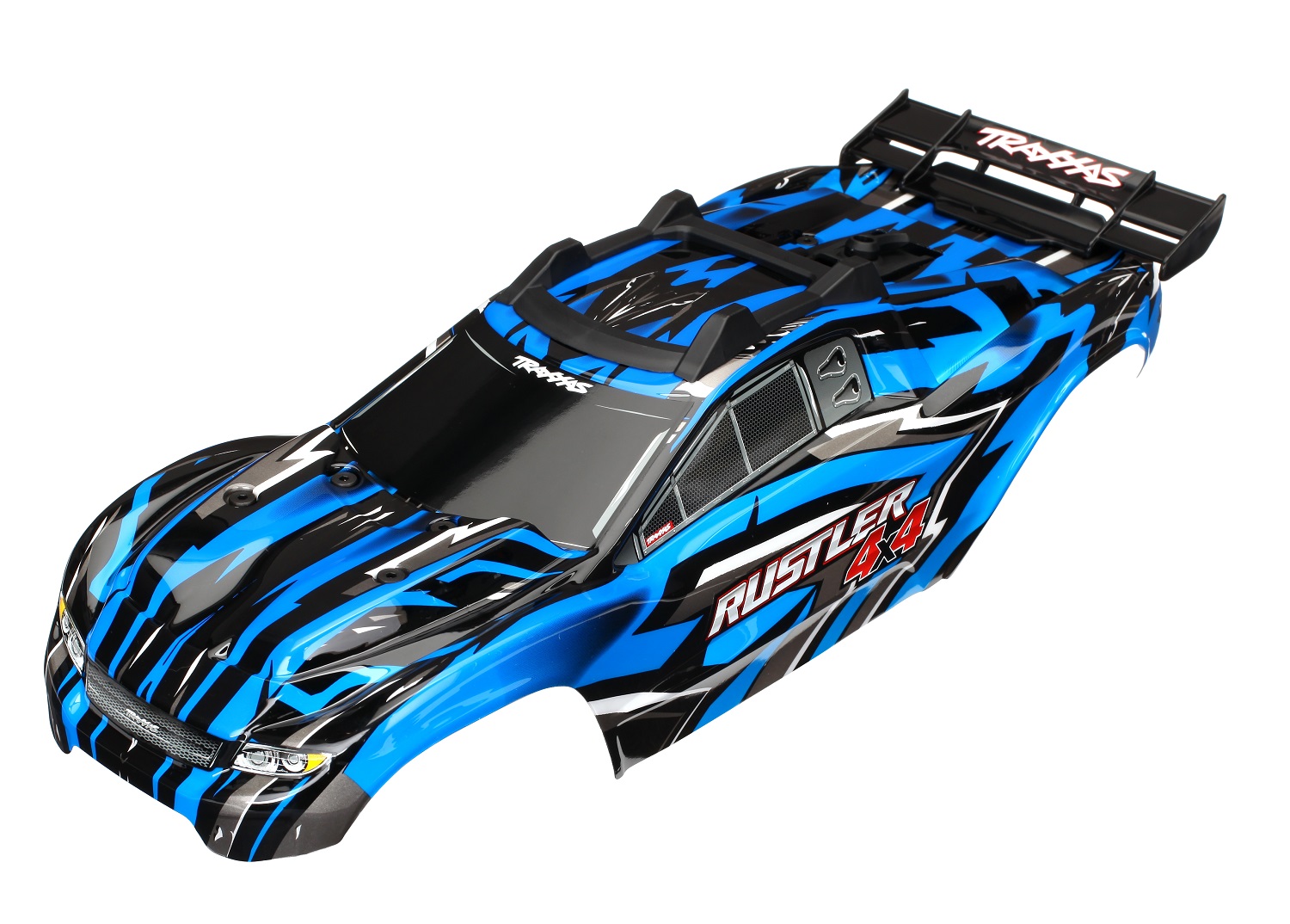 Traxxas BODY RUSTLER 4X4 BLUE W SUPPRT