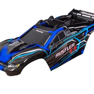 Traxxas BODY RUSTLER 4X4 BLUE COMPLETE