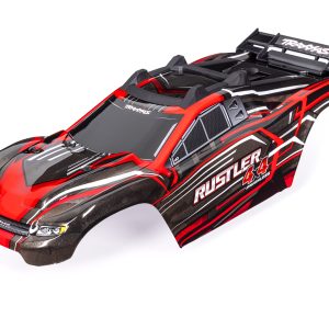 Traxxas BODY RUSTLER 4X4 RED COMPLETE