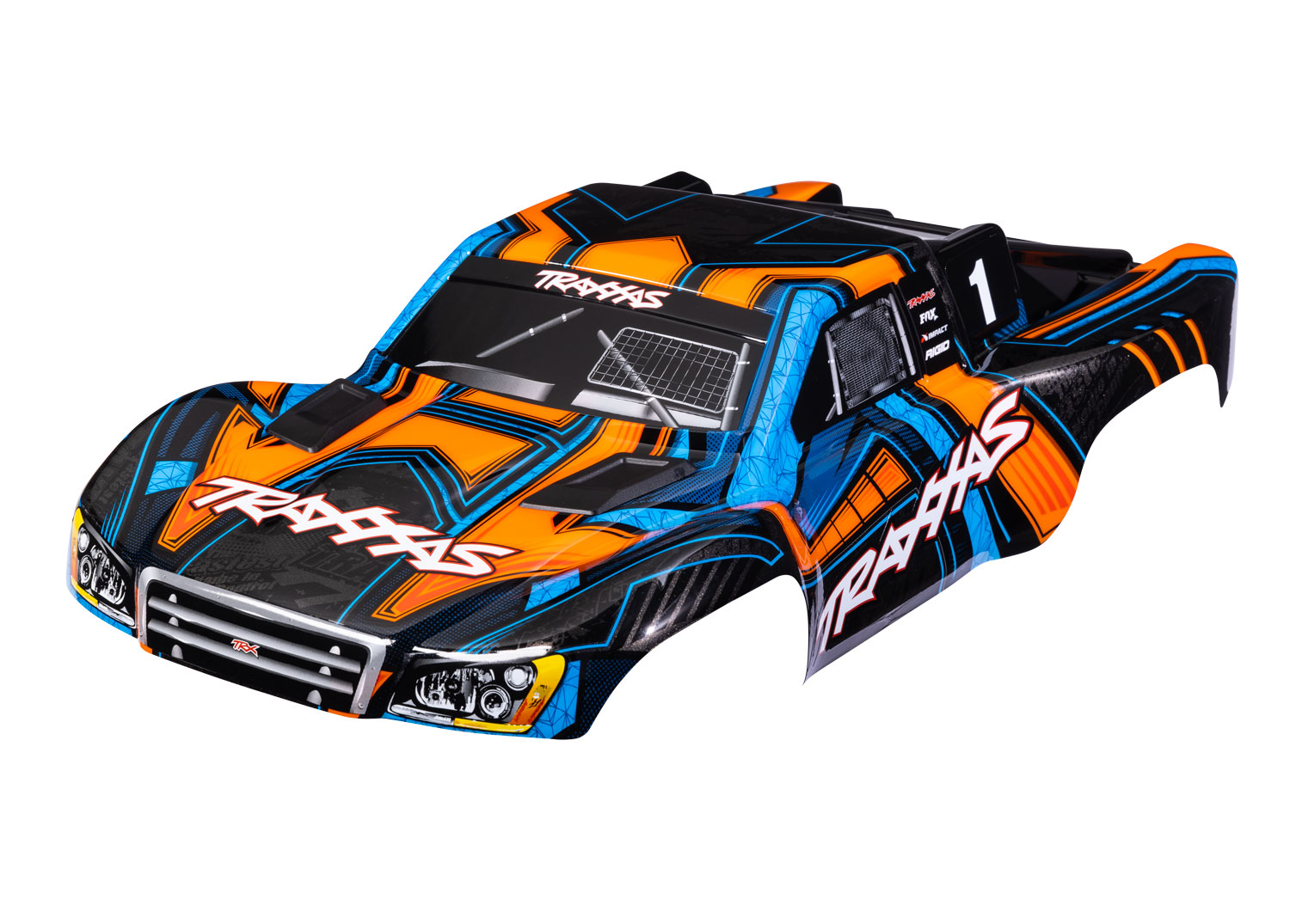 Traxxas BODY SLASH 4X4 ORNG/BLUE CLIPLESS
