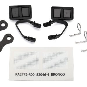 Traxxas MIRRORS SIDE BLK L/R/RETAINERS