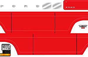 Traxxas DECAL TRX-4 BRONCO RED