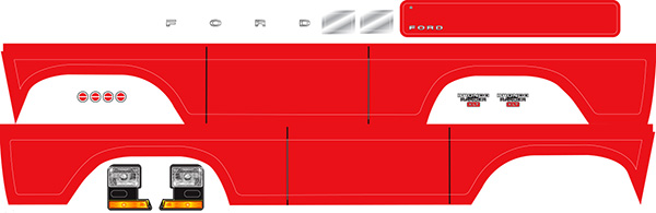 Traxxas DECAL TRX-4 BRONCO RED
