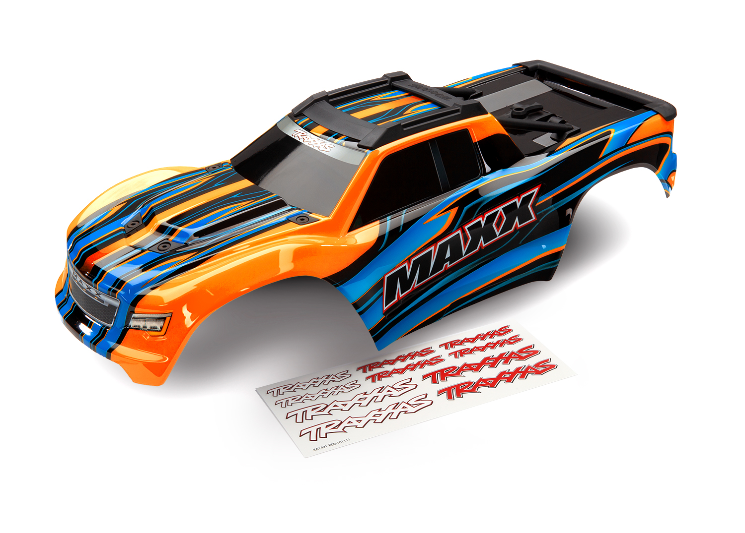 Traxxas BODY MAXX ORANGE W/DECALS