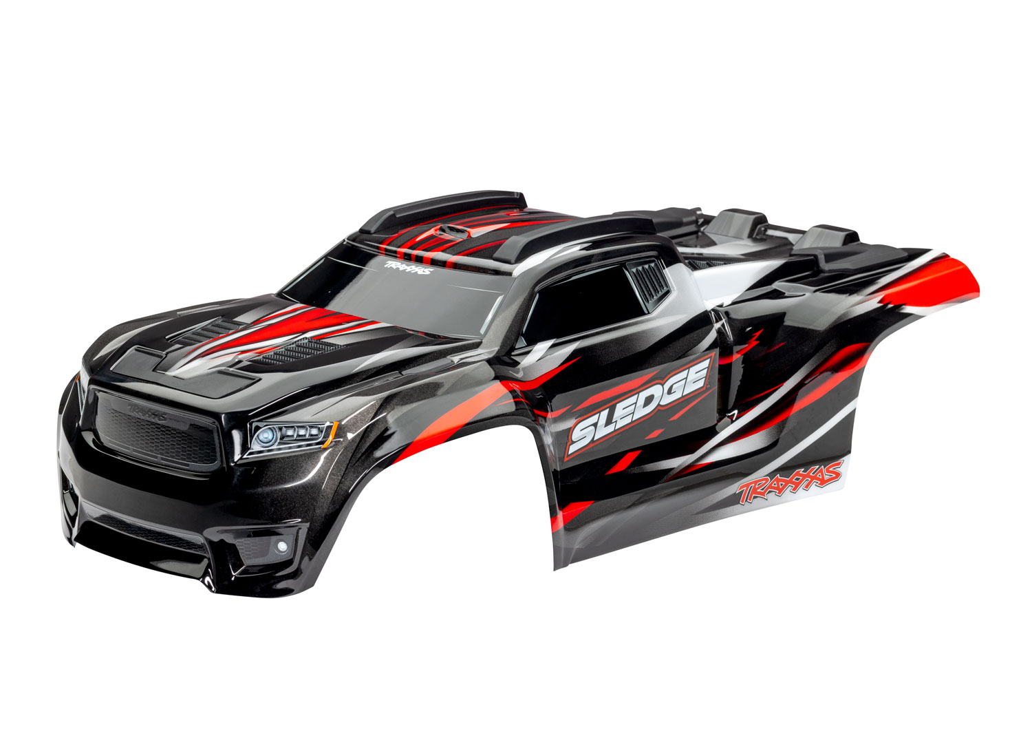 Traxxas BODY, SLEDGE RED, COMPLETE