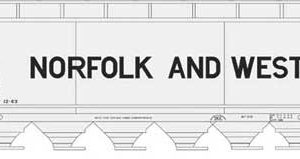 Bowser 6-Bay Cylindrical Covered Hopper - Ready to Run - Executive Line Norfolk & Western 71884 (Blt. 12-63, gray, Hamburger Logo)