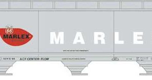 Bowser 3-Bay Cylindrical Covered Hopper - Ready to Run - Executive Line Phillips Chemical Company 5501 (Blt. 5-64, gray, white, red, Marlex Logo)