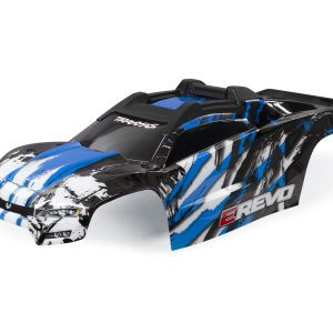 Traxxas BODY, E-REVO, BLUE/ WINDOW, GRILLE, LIGHTS DECAL