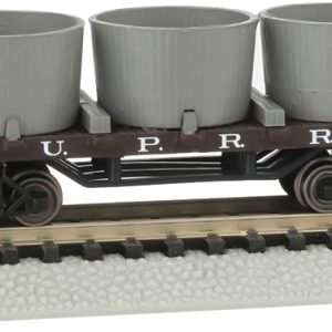 Bachmann Old-Time Wood Tank Car with 3 Tanks - Ready to Run Union Pacific 503 (Boxcar Red)
