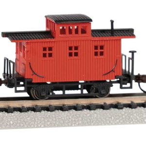 Bachmann Old-Time Wood Bobber Caboose - Ready to Run Painted, Unlettered (red)