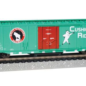 Bachmann Track Cleaning 50' Plug-Door Boxcar - Ready to Run Great Northern #36871 (Jade Green, red, Standing Rocky)