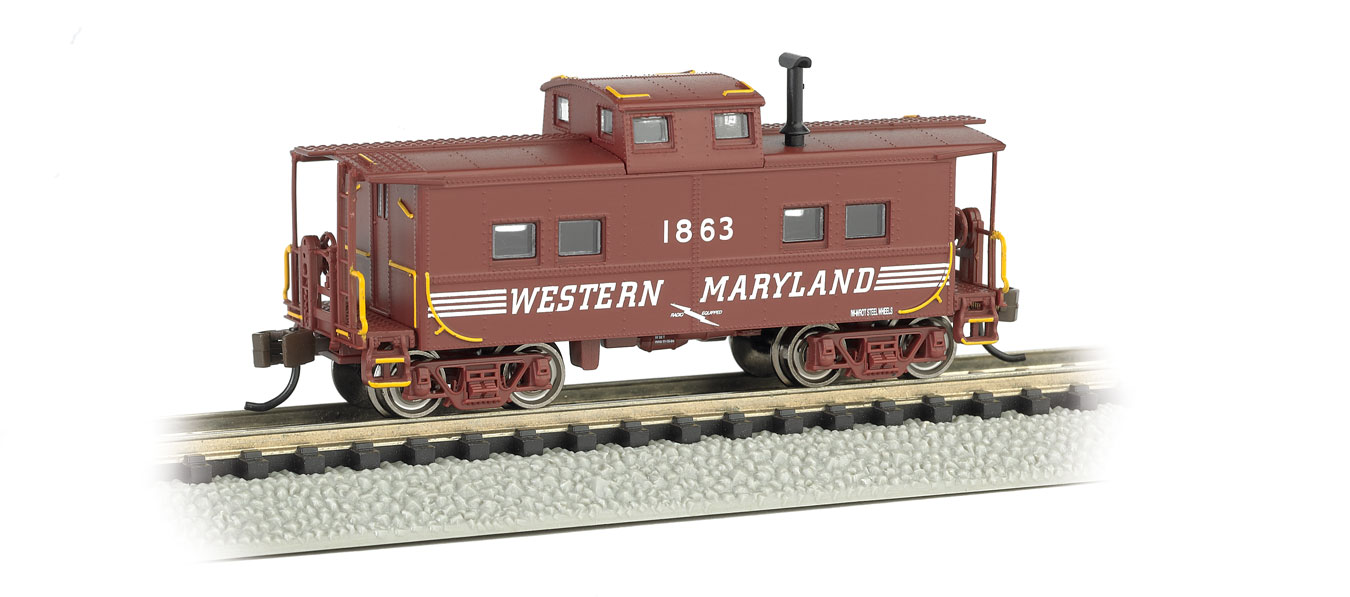 Bachmann Northeast-Style Steel Cupola Caboose - Ready to Run - Silver Series(R) Western Maryland #1863 (Speed Lettering)