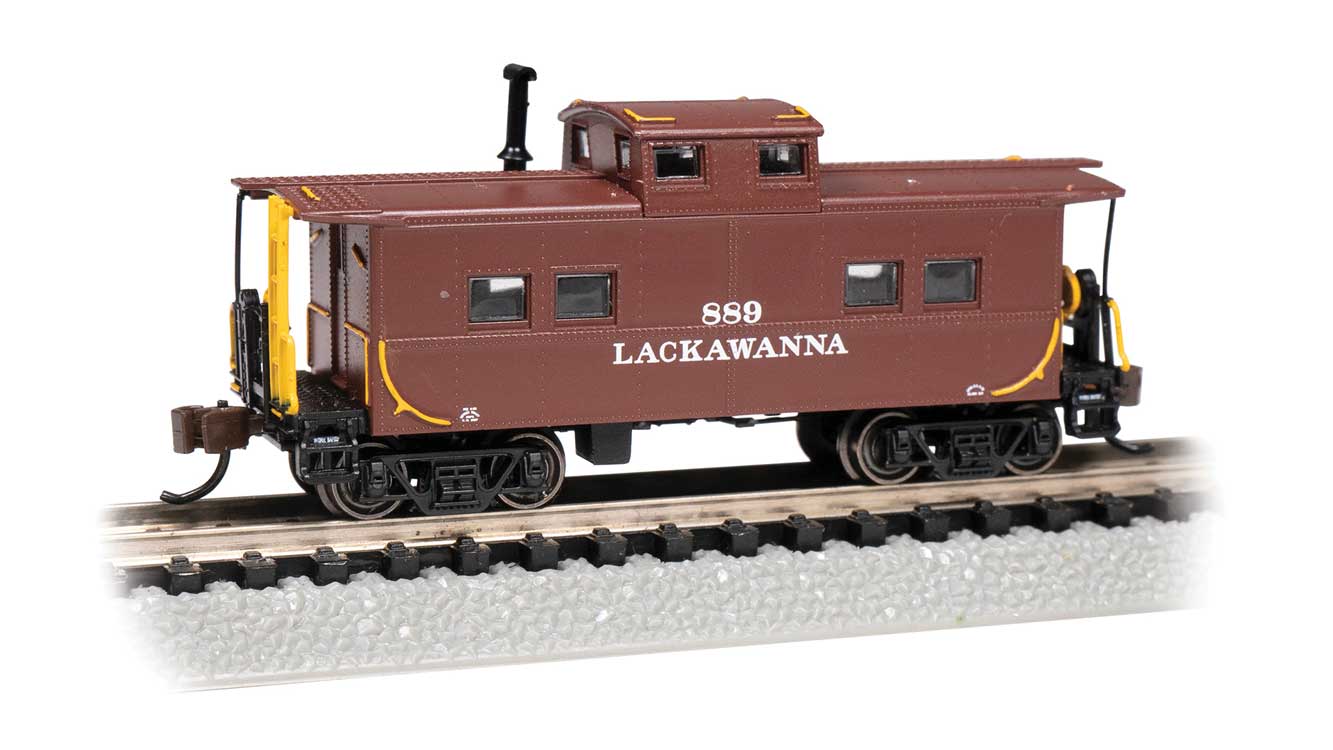 Bachmann Northeast-Style Steel Cupola Caboose - Ready to Run - Silver Series(R) Delaware, Lackawanna & Western #889 (Boxcar Red)