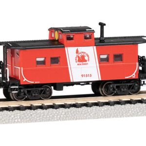Bachmann Northeast-Style Steel Cupola Caboose - Ready to Run - Silver Series(R) Central Railroad of New Jersey #16870 (red, black, white)