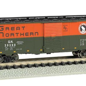 Bachmann AAR 40' Steel Boxcar - Ready to Run - Silver Series(R) Great Northern #39398 (Omaha Orange, Pullman Green)