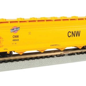 Bachmann ACF 56' 4-Bay Center-Flow Hopper - Ready to Run - Silver Series(R) Chicago & North Western #49043 (Late Scheme, yellow, black, Large CNW)