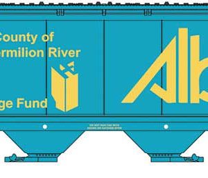 Bachmann Canadian Cylindrical 4-Bay Grain Hopper - Ready to Run - Silver Series(R) Alberta (Vermillion River)