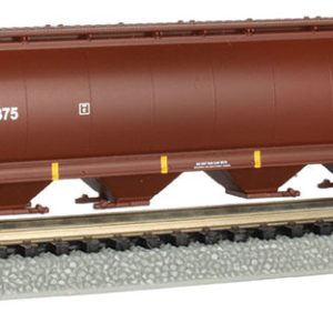 Bachmann Canadian Cylindrical 4-Bay Grain Hopper - Ready to Run - Silver Series(R) Canadian National #377375 (Boxcar Red)