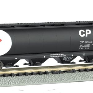 Bachmann Canadian Cylindrical 4-Bay Grain Hopper - Ready to Run - Silver Series(R) Canadian Pacific (black, white, red, Multimark Logo)