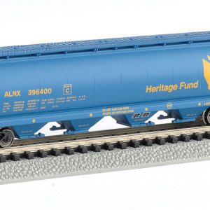 Bachmann Canadian Cylindrical 4-Bay Grain Hopper - Ready to Run - Silver Series(R) Alberta Heritage Fund ALNX (blue, yellow)