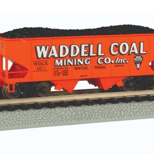 Bachmann USRA 55-Ton 2-Bay Open Hopper w/Load - Ready to Run - Silver Series(R) Waddell Coal WDLX #103 (orange, white, black)