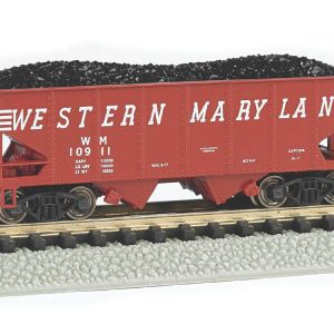Bachmann USRA 55-Ton Outside-Braced Hopper with Load - Ready to Run - Silver Series(R) Western Maryland #10911 (Boxcar Red, Speed Lettering)