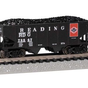 Bachmann USRA 55-Ton Outside-Braced Hopper with Load - Ready to Run - Silver Series(R) Reading #78847 (black, red)
