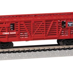 Bachmann Animated Stock Car - Ready to Run Chicago, Burlington & Quincy #52105 (Cattle Load, red)
