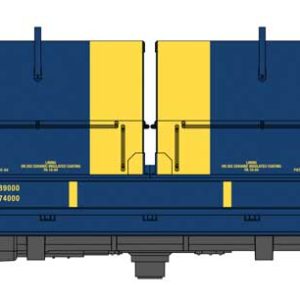 Bachmann 55' Coil Car with Round Hoods and Load - Ready to Run CSX #496172 (blue, yellow hood ends, yellow conspicuity marks)