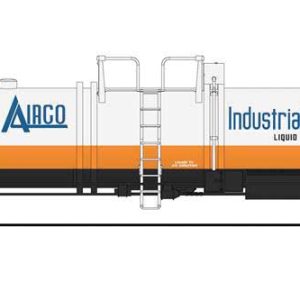 Broadway High-Capacity Cryogenic Tank Car 2-Pack - Ready to Run AirCo (orange, black, white, blue)