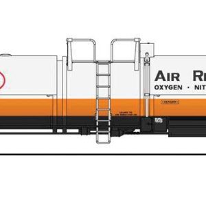 Broadway High-Capacity Cryogenic Tank Car 2-Pack - Ready to Run Air Reduction (white, orange, black, red)