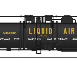Broadway High-Capacity Cryogenic Tank Car - Ready to Run Canadian Liquid Air Co. (black, yellow)