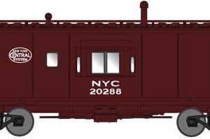 Bluford International Car Half-Bay Window Caboose - Ready to Run New York Central #20288 (oxide red, system logo)