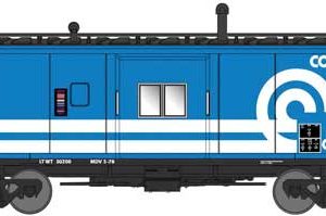 Bluford International Car Bay Window Caboose Phase 4 - Ready to Run Conrail #21151 (blue, black, white, Large Logo)