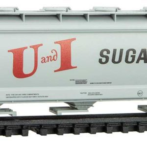 Micro Trains ACF 3-Bay Center Flow Covered Hopper w/Round Hatches - Ready to Run Utah-Idaho Sugar Company ACFX #47900 (gray, red, black)