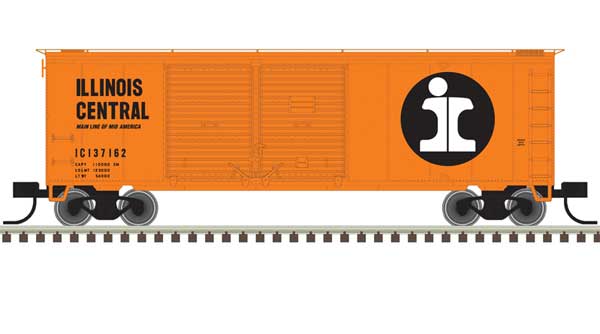 Trainman 40' Double-Door Boxcar - Ready to Run Illinois Central #137480 (orange, black)